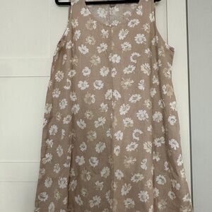 J.Jill Linen Floral A Line Dress XL